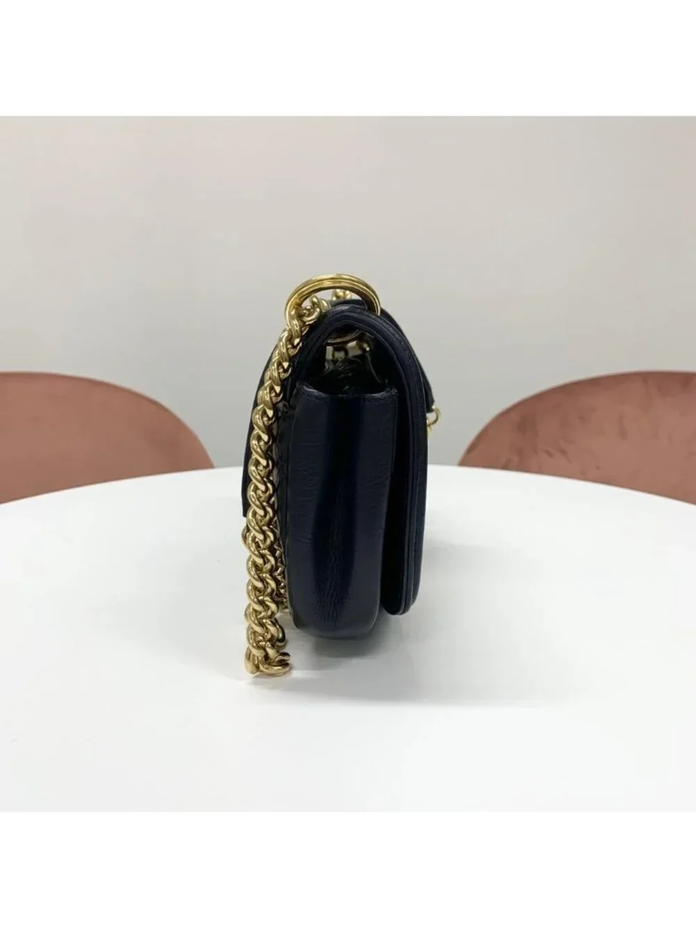 Chanel Quilted Turnlock CC Logo Lambskin Shoulder